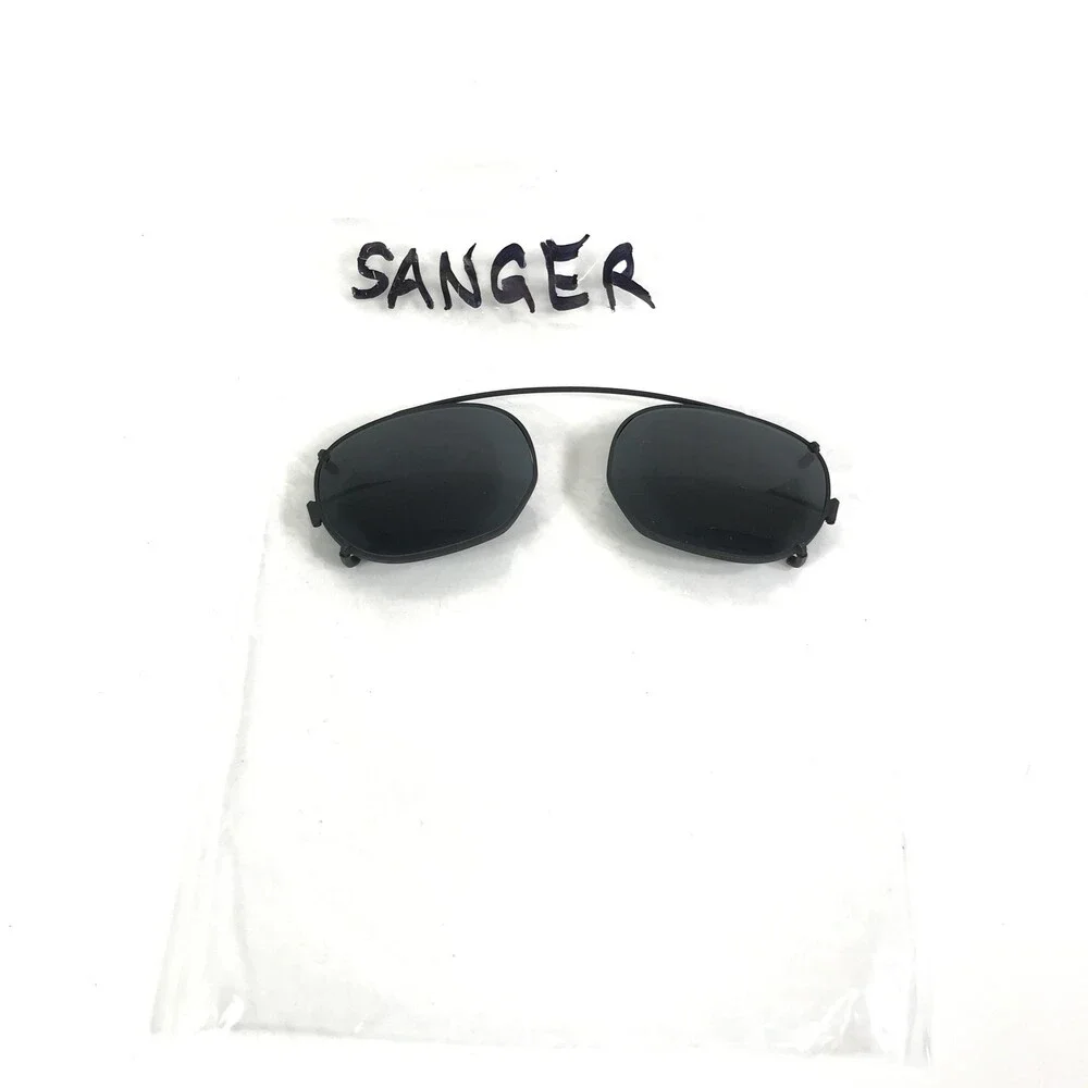 Vintage l.a Eyeworks Clip On Sunglasses for SANGER Matte Black with Gray Lenses